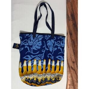 Corona Extra Beer Bottle Print Beach Sarong Wrap Blue Cooler Bag